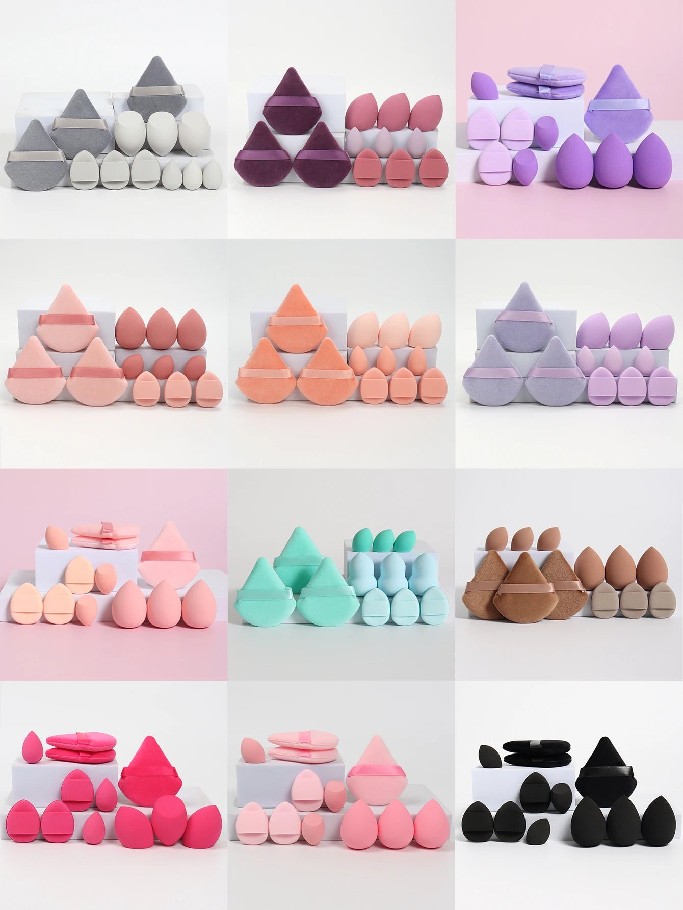 12-Piece All-Purpose Makeup Sponge Set for Flawless Application - Smarsty