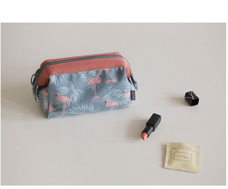 Flamingo Travel Makeup Bag With Large Capacity Organizer - Smarsty