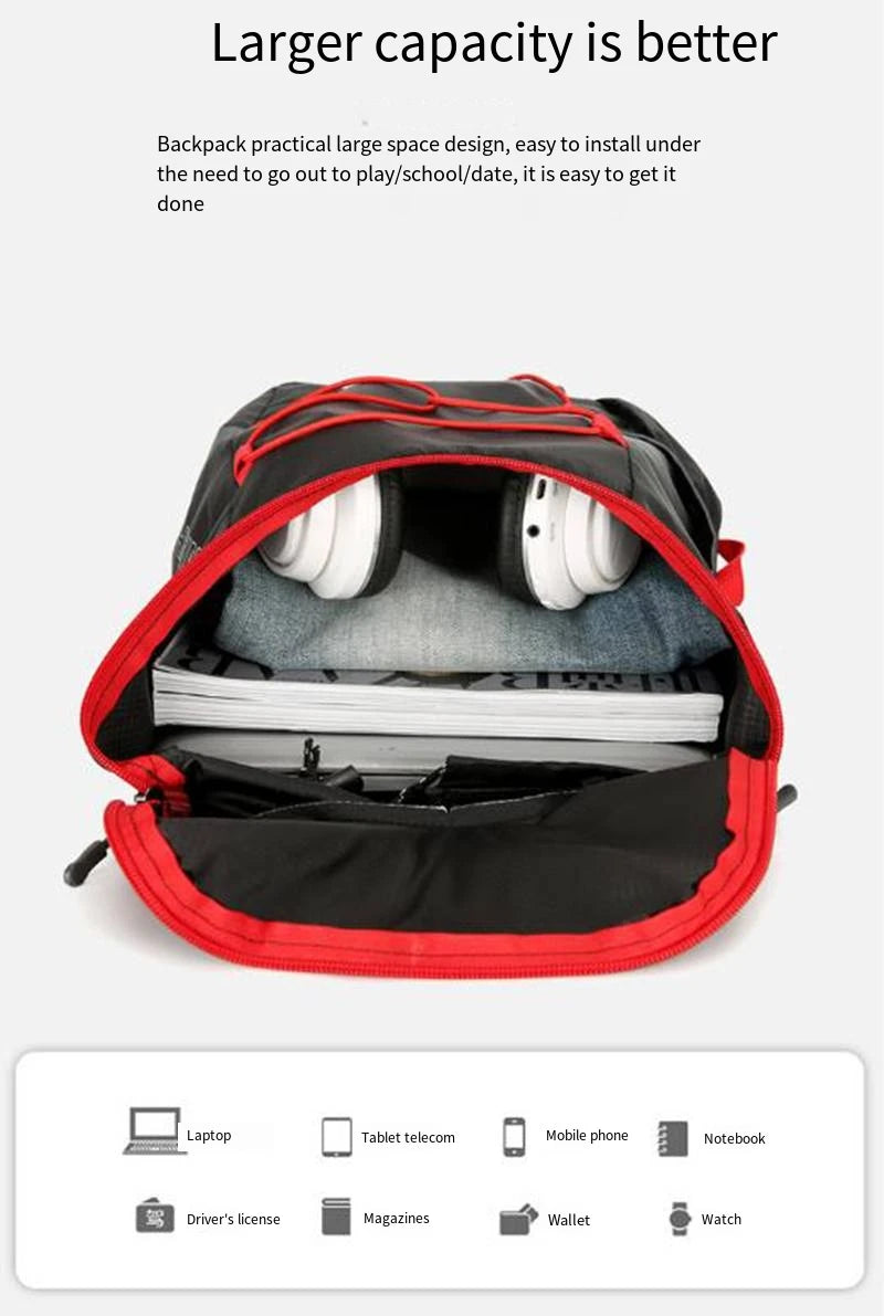 Multifunctional Outdoor Folding Backpack High Density Lightweight Waterproof Nylon Fabric Sports Bag for Camping Hiking Travel - Smarsty