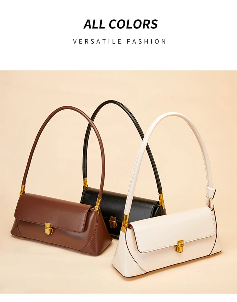 Lux Baguette Bag For Women Genuine Leather Shoulder - Smarsty