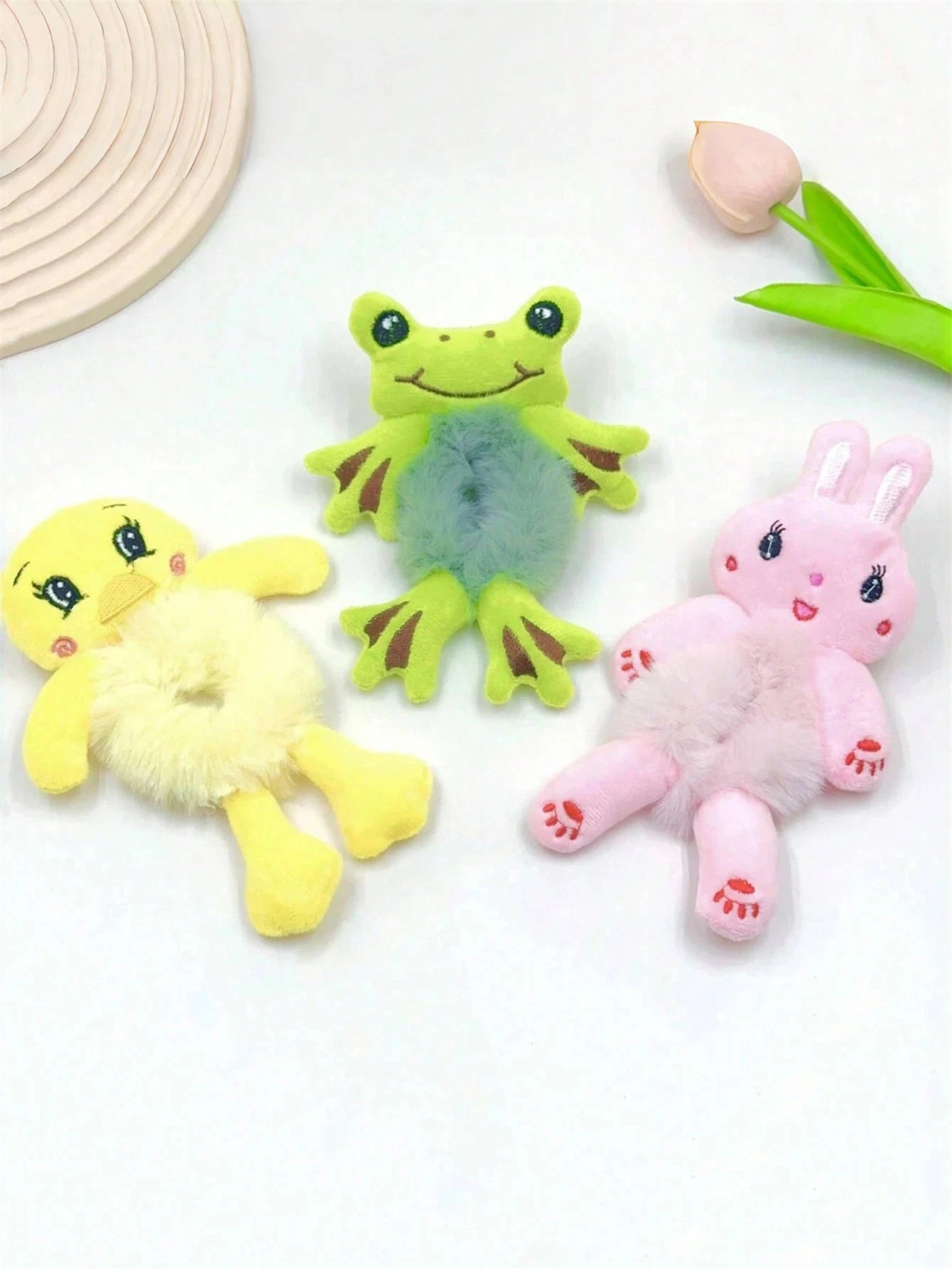 Cute Plush Hair Ties For Women Soft Elastic Bands Set - Smarsty