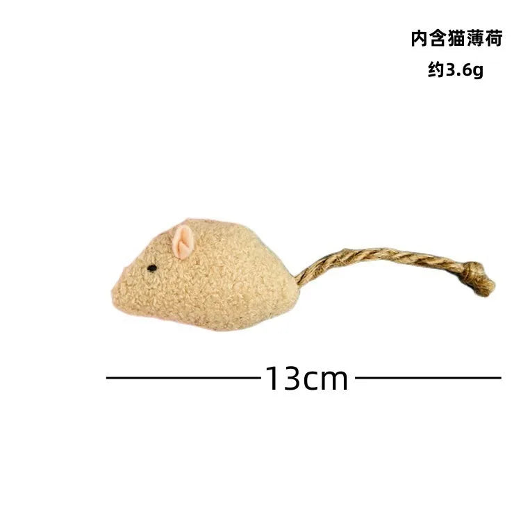 Funny Plush Cat Toy Soft Solid Interactive Mice Mouse Toys For Funny Kitten Pet Cats Playing Scratch Training Game Supplies