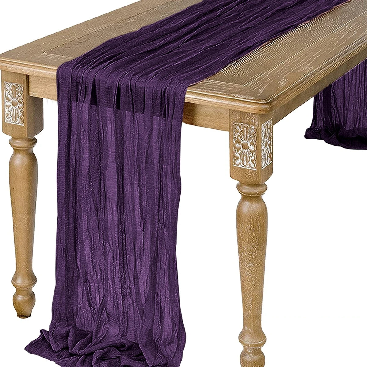 Semi-Sheer Gauze Table Runner for Vintage Weddings - Smarsty