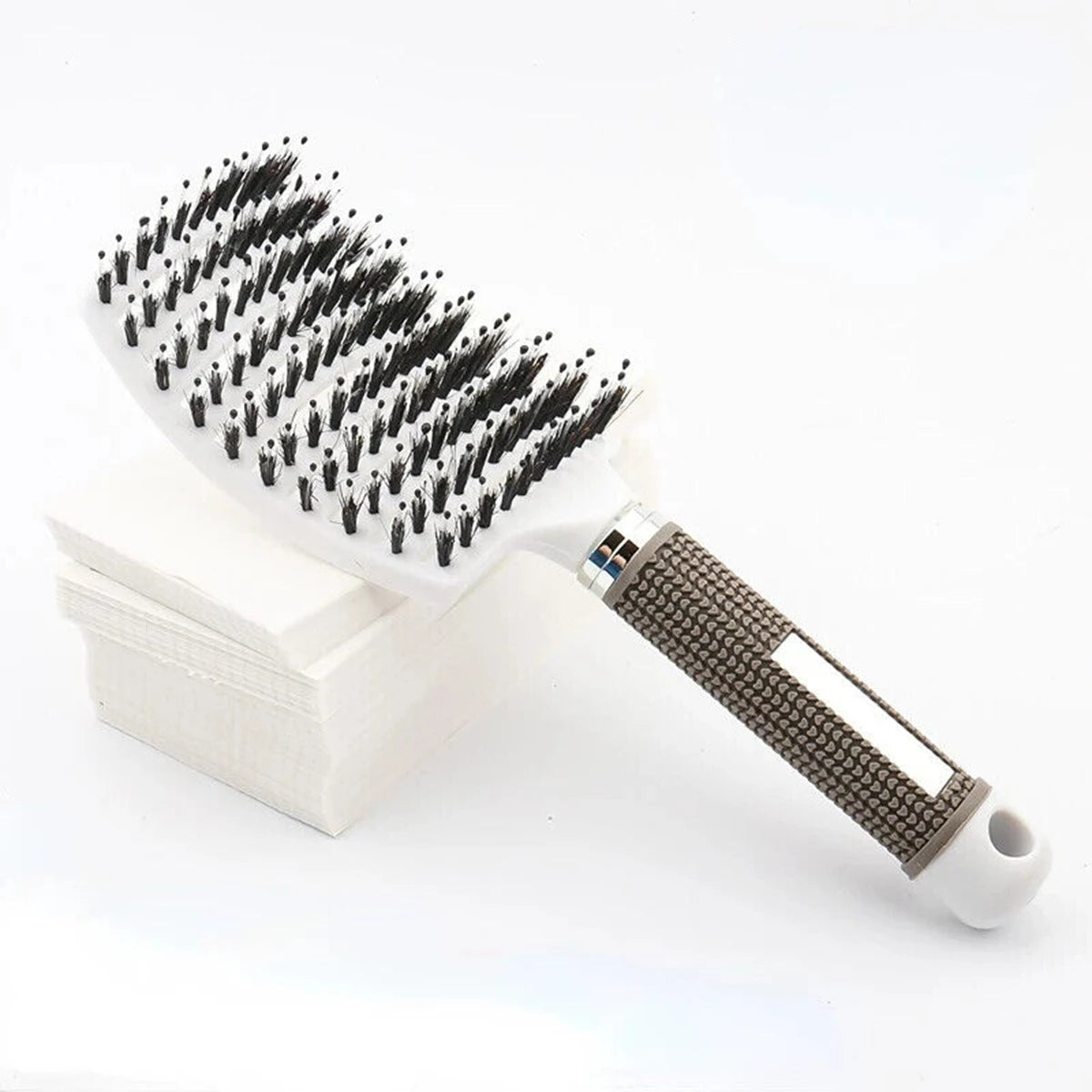 Boar Bristle Hair Brush for Scalp Massage and Detangling - Smarsty
