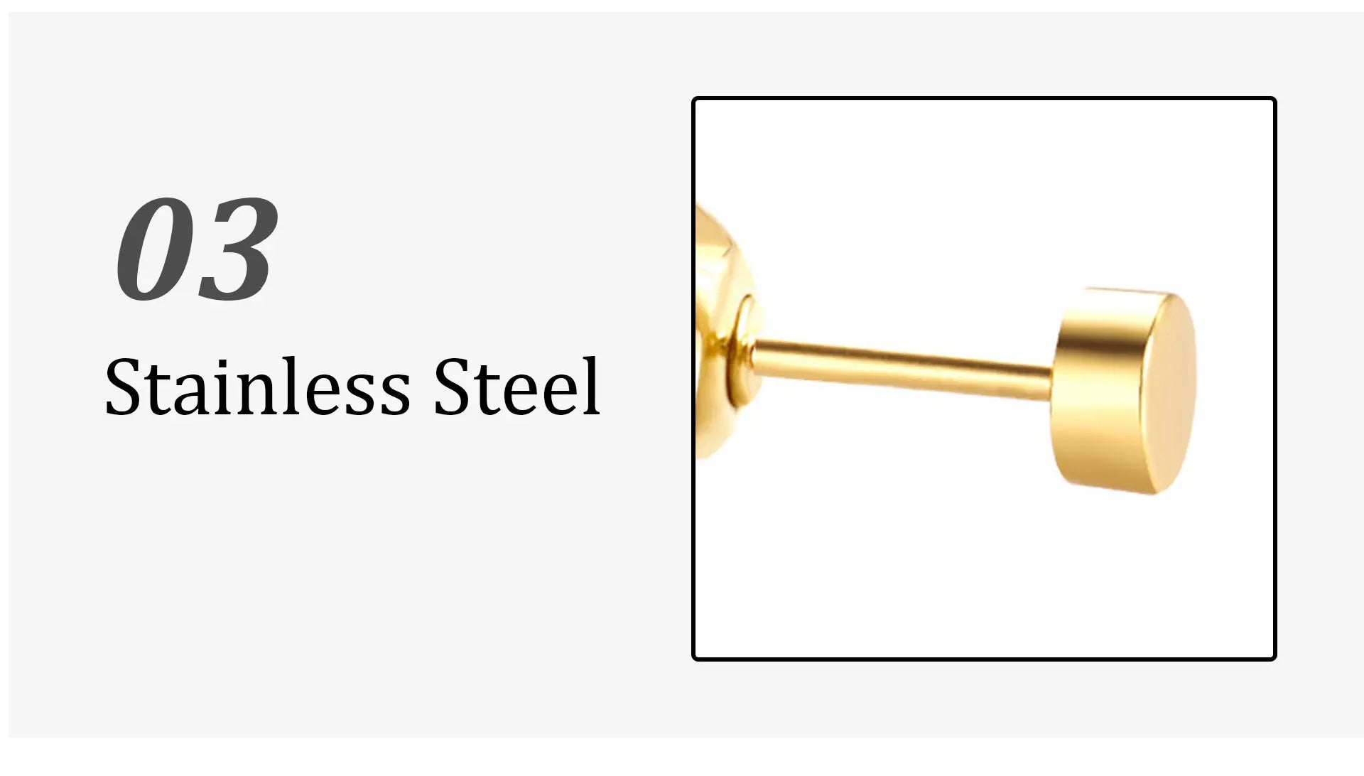 Stainless Steel CZ Stud Earrings Hypoallergenic Screw - Smarsty