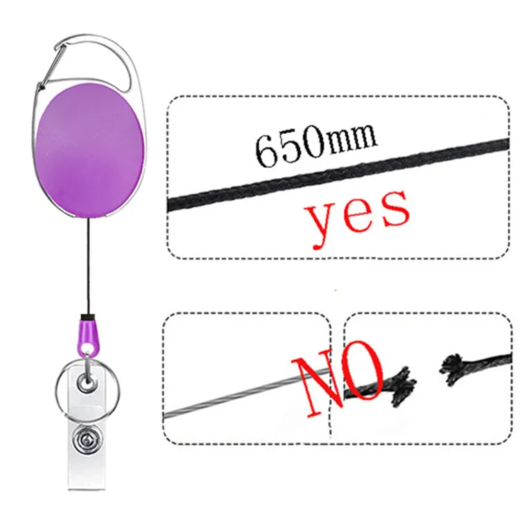 Transparent Cards Slots ID Tag Badge Holder with Badge Reel Cards Storage Organizer Employee Pass Work Card Case Sleeve - Smarsty