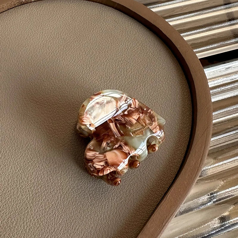 Small Heart Shaped Acetate Hair Clips Secure Hold Everyday - Smarsty