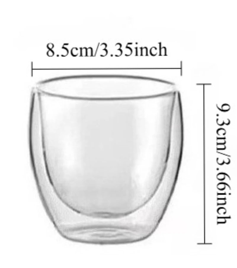 Double Wall Insulated Glass Cups for Hot Drinks - Smarsty