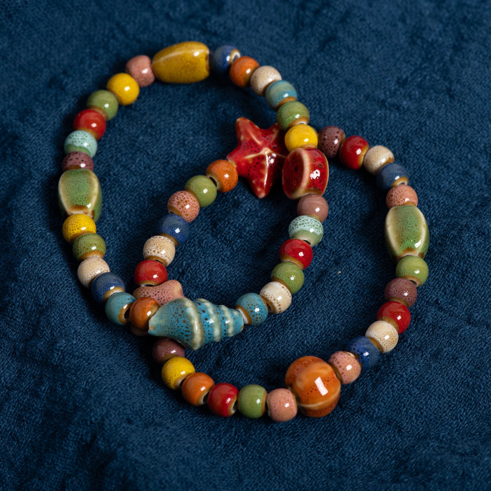 Handmade Colorful Ceramic Beaded Bracelet for Women - Smarsty