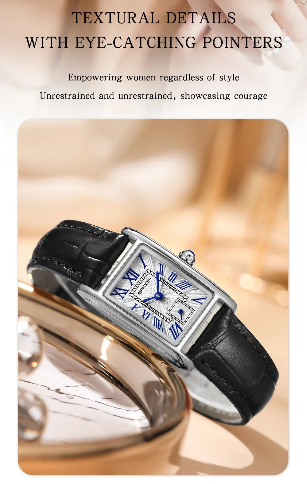 SANDA 1116 Women's Luxury Quartz Watch with Leather Strap - Smarsty