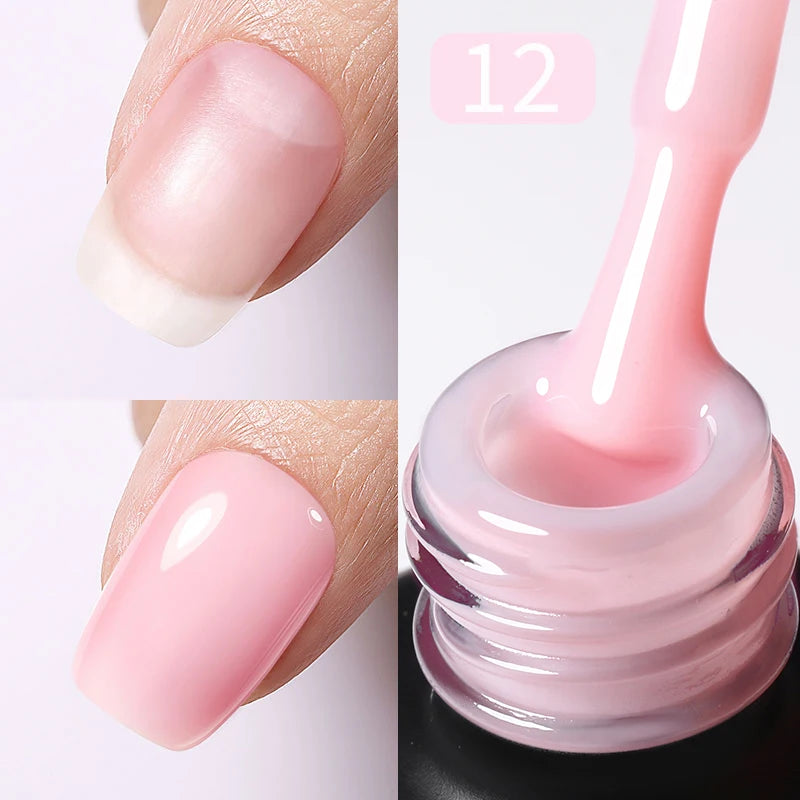 Born Pretty Milky Pink Rubber Base Gel Polish 15ml Self Leveling Formula - Smarsty