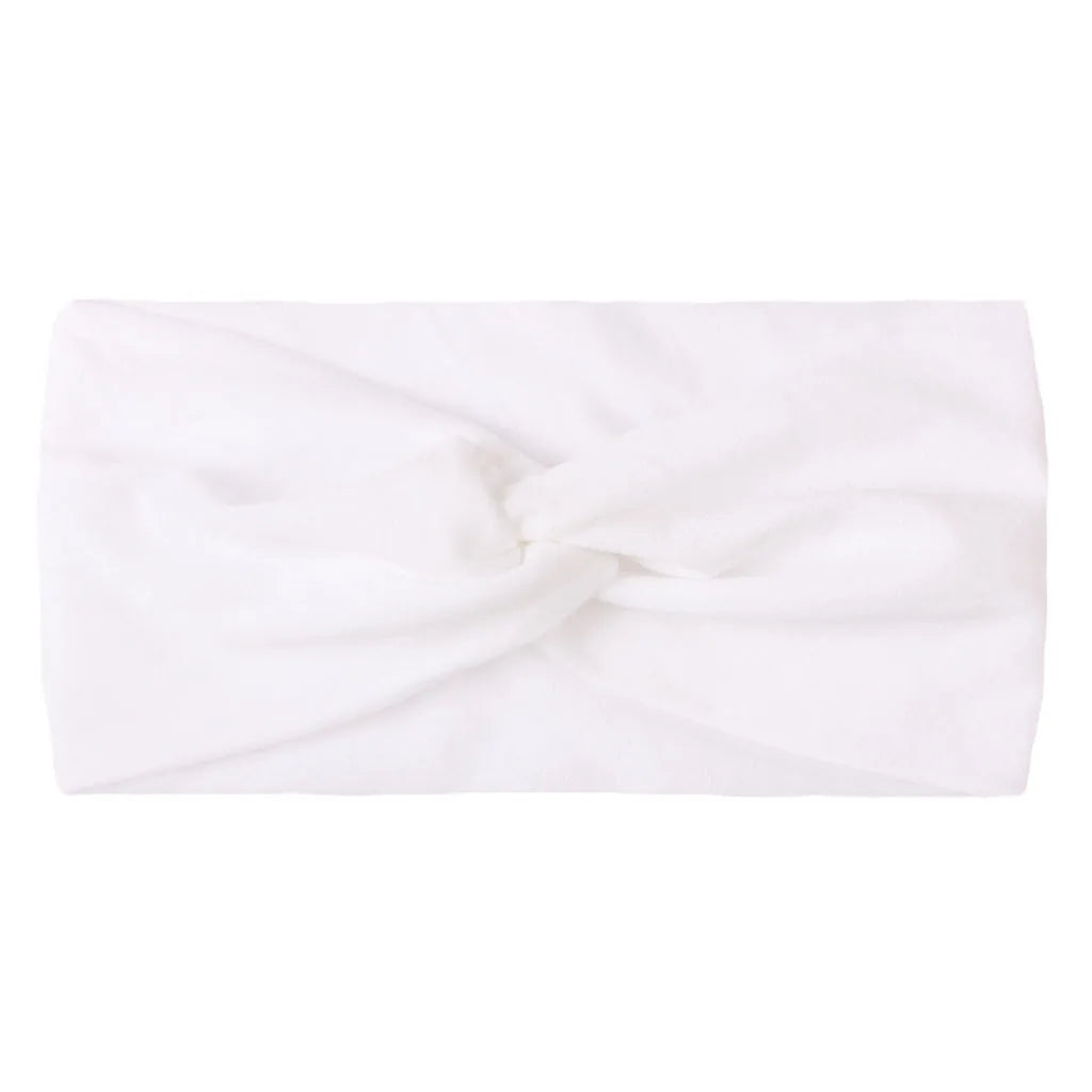 Candy Color Knotted Baby Girl Headband Soft Elastic - Smarsty