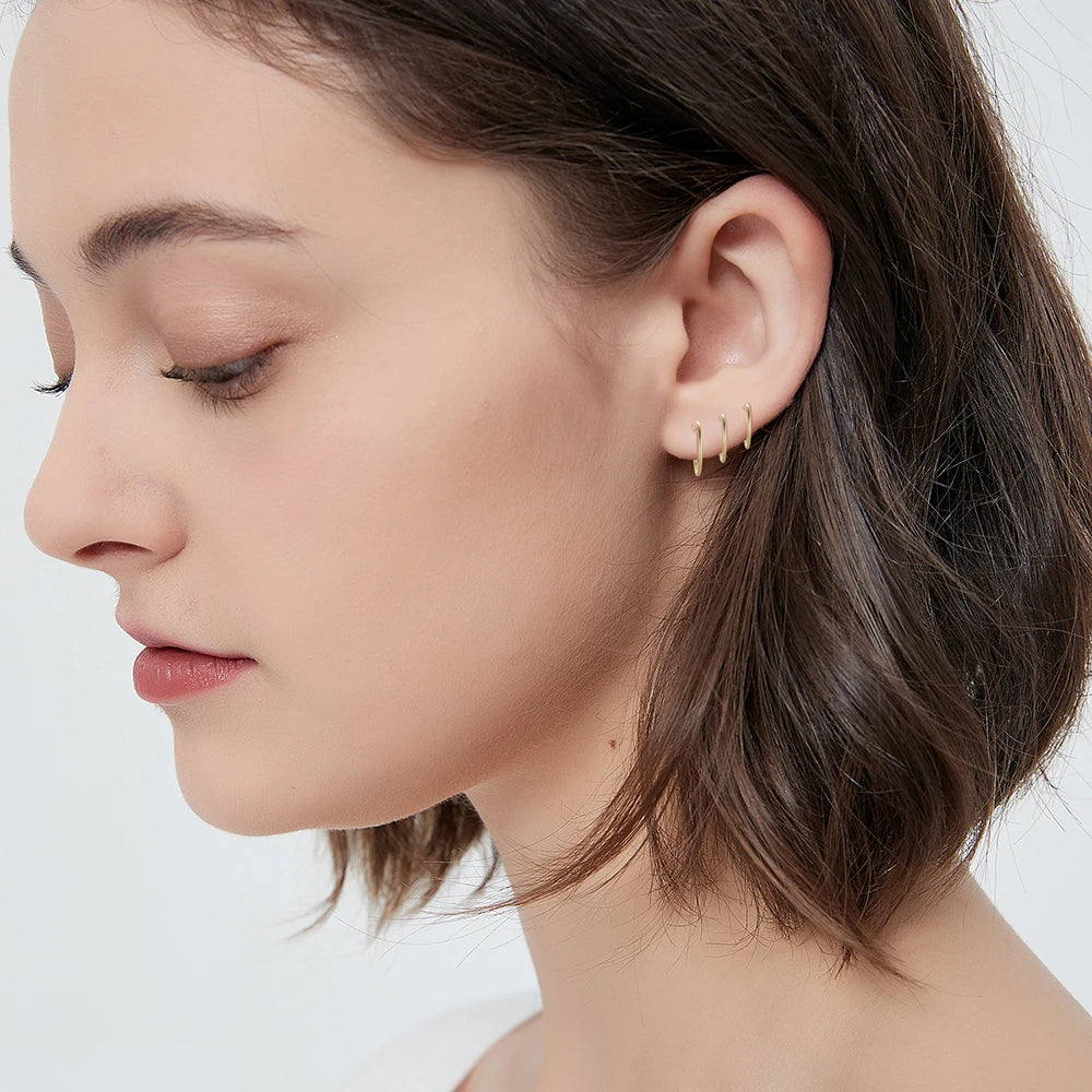 316L Stainless Steel Nose Ring Hoop Hypoallergenic 18G - Smarsty
