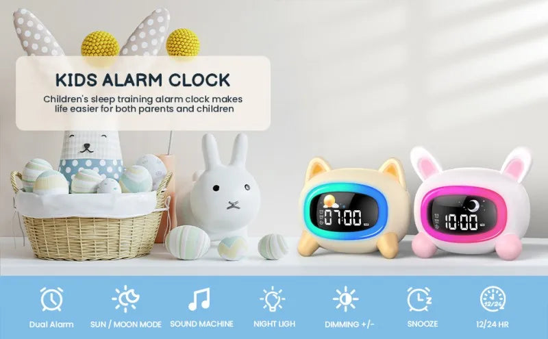 Kids Alarm Clock with Sleep Training and Sound Machine - Smarsty