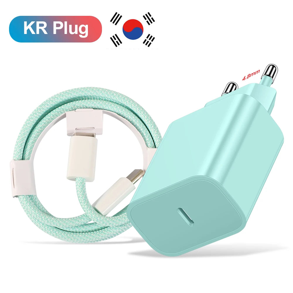20W USB C PD Charger For iPhone15 GalaxyS23 Fast Charge - Smarsty