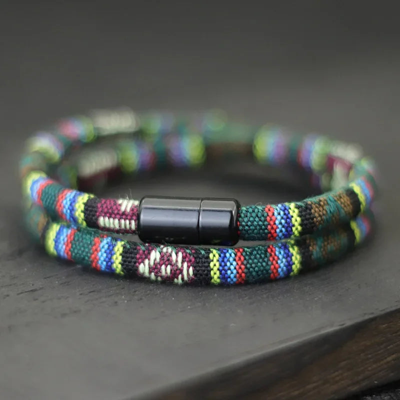 Men's Bohemia Rope Bracelet for Adventure and Survival - Smarsty