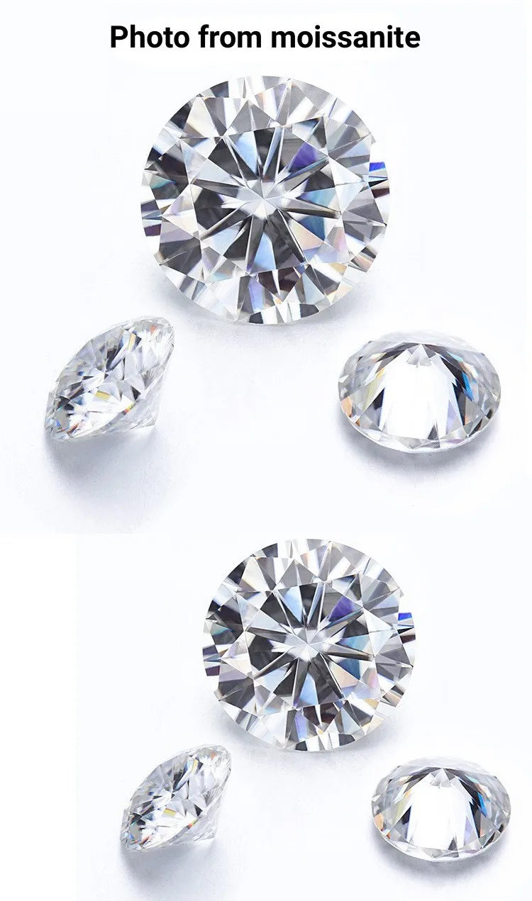 1 CT D Color Moissanite Stud Earrings Sparkling 925 Silver - Smarsty