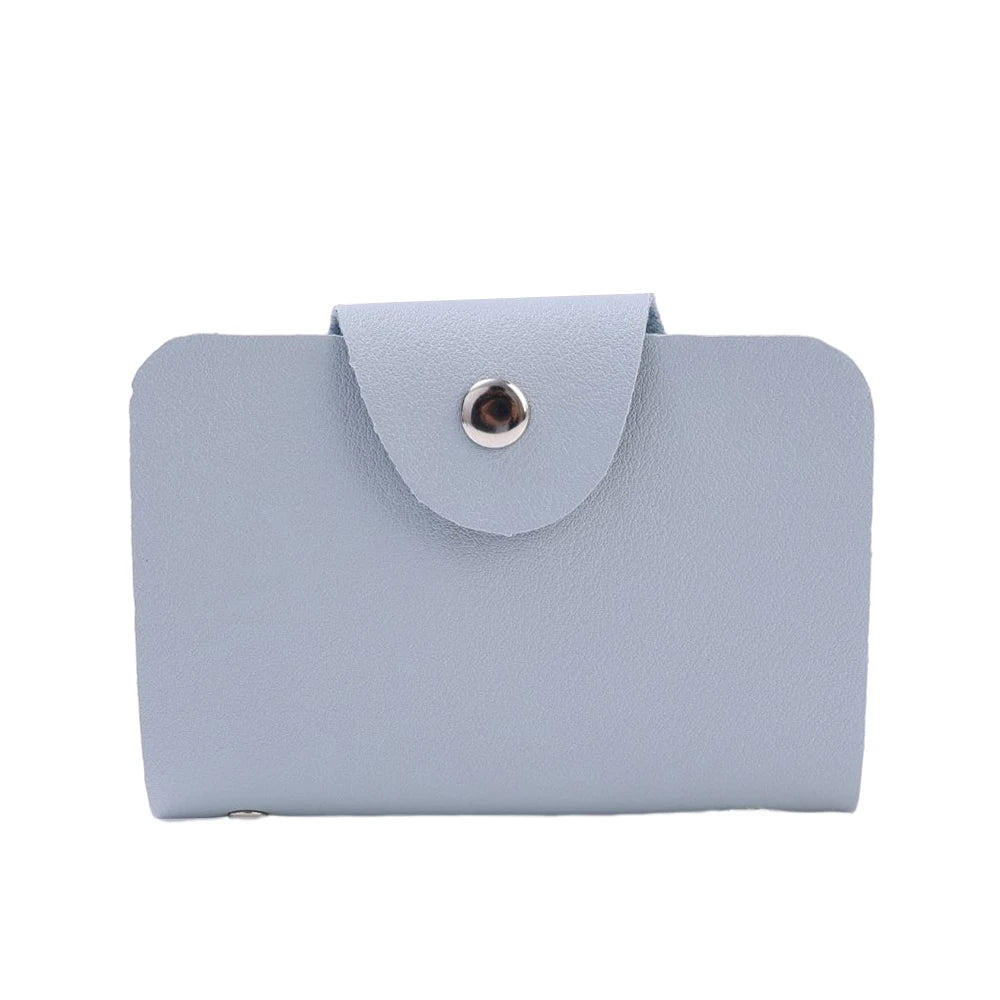 24 Bits Credit Card Holder Business Bank Card Pocket PU Large Capacity Card Cash Storage Clip Organizer Case ID Holder Pouch