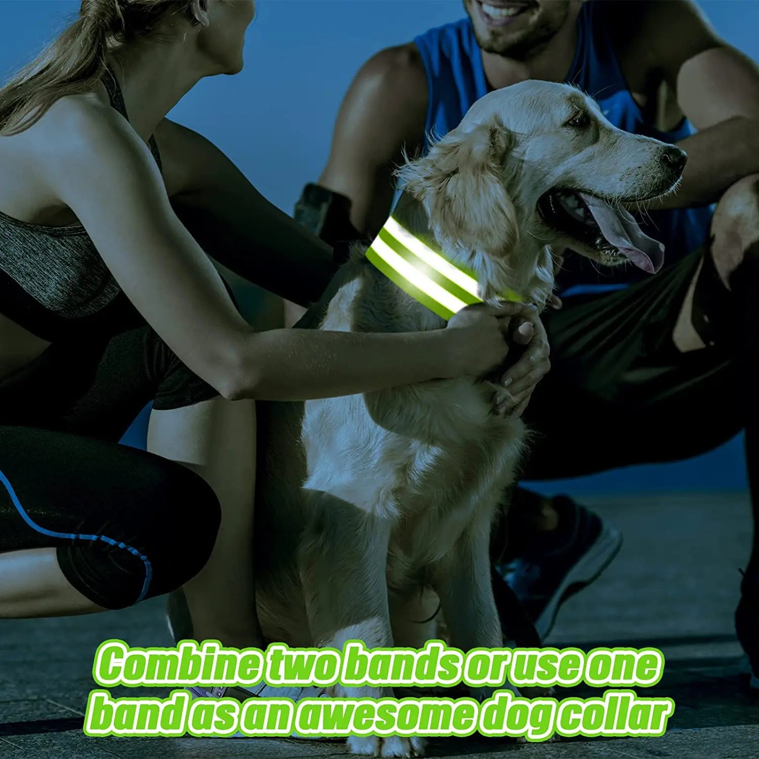 1 Pair Reflective Bands Elastic Armband Wristband Ankle Leg Straps Kids Safety Reflector Outdoor Night Cycling Jogging Running