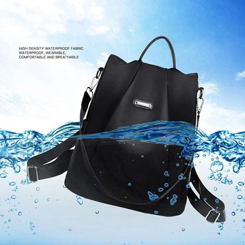 New Women's Multifunction Backpack Casual Solid Color School Bag For Girls Fashion Detachable Strap Travel Shoulder Bag