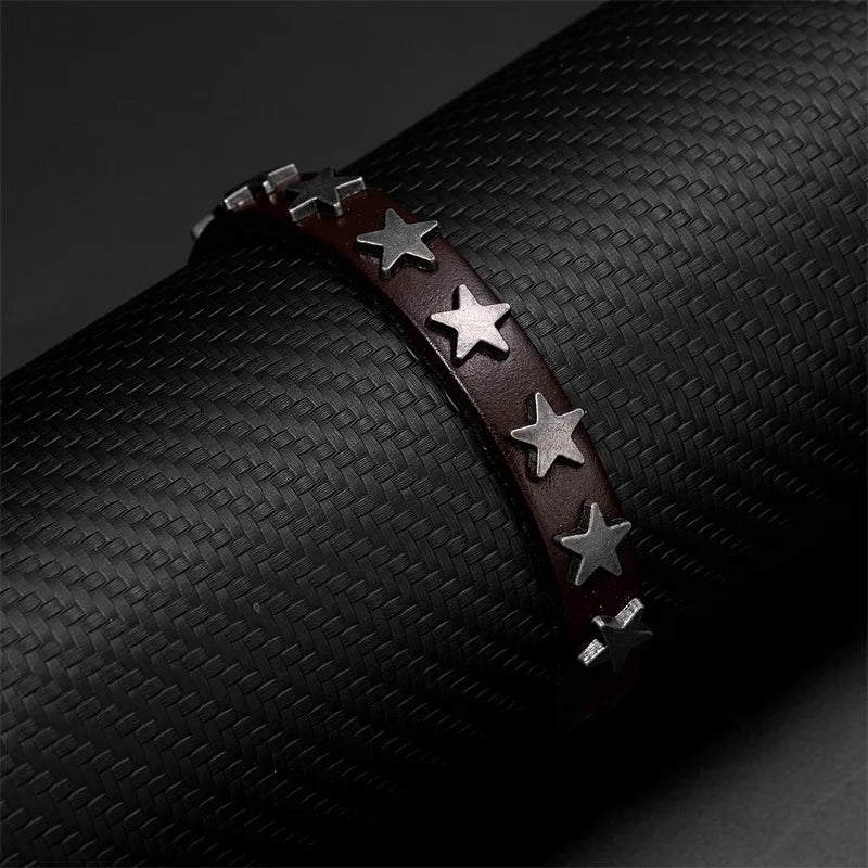 Leather Wrap Bracelet for Men and Women with Buckle Closure - Smarsty