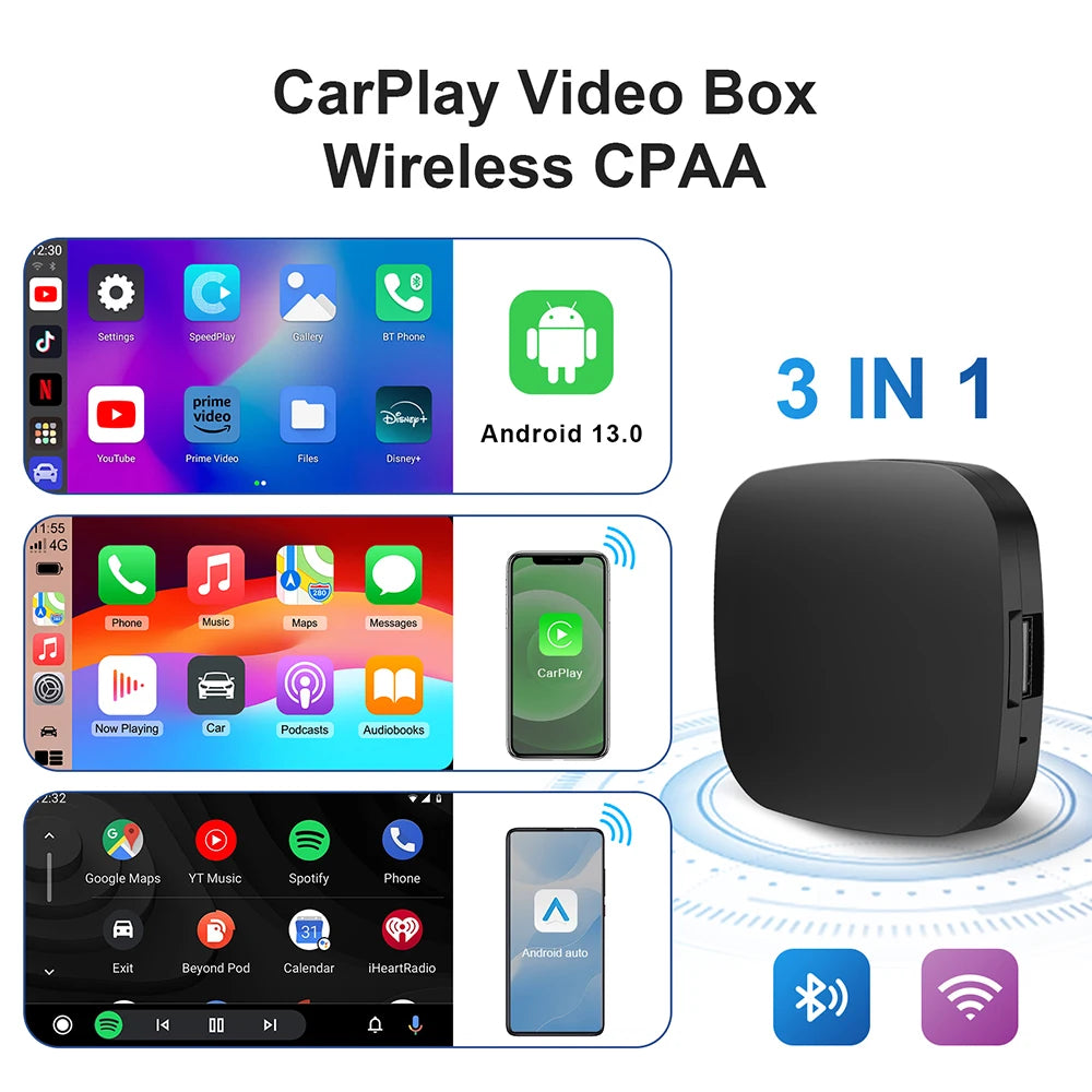 Plug And Play Wireless CarPlay Android Auto Adapter - Smarsty