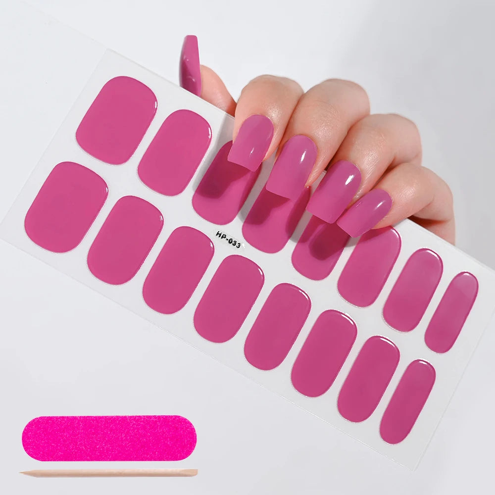 Long-Lasting Semi-Cured Gel Nail Stickers for Easy Application - Smarsty