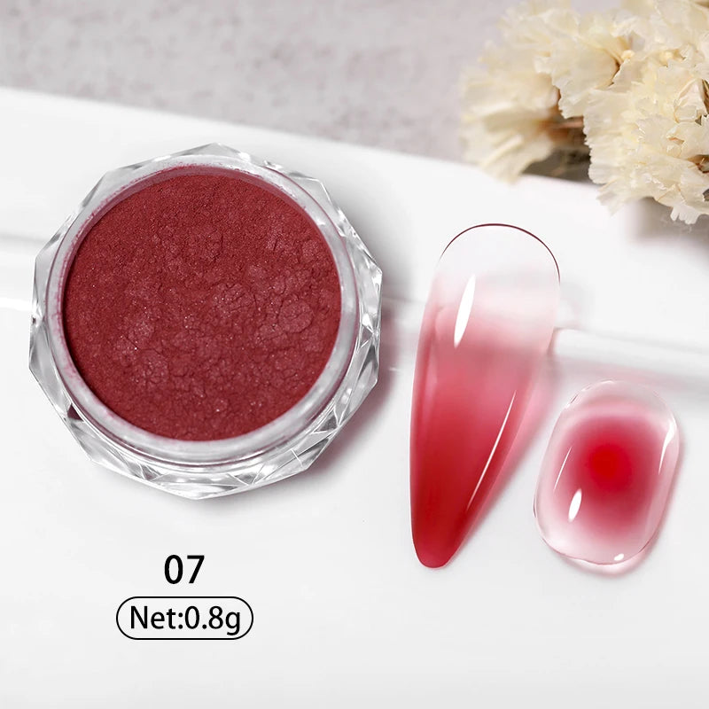 Aurora Pearl White Nail Glitter Powder for Stunning Designs - Smarsty