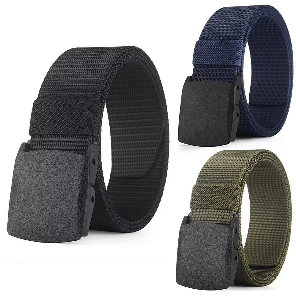 Unisex Canvas Tactical Belt Durable Metal Free Design - Smarsty