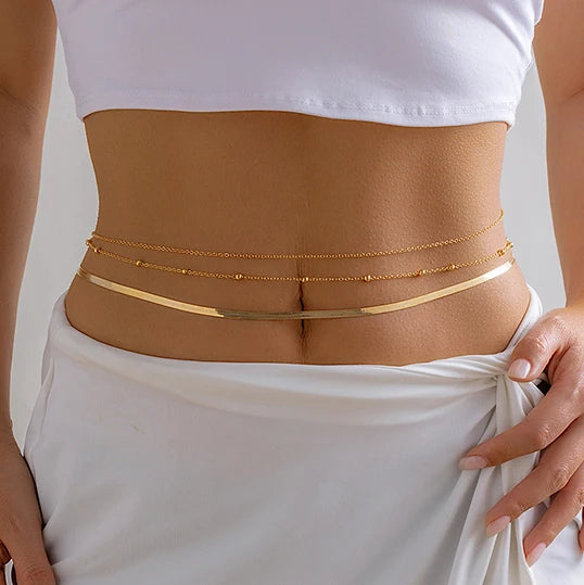Ingemark Sexy Flat Snake Chain Waist Belt for Women - Smarsty