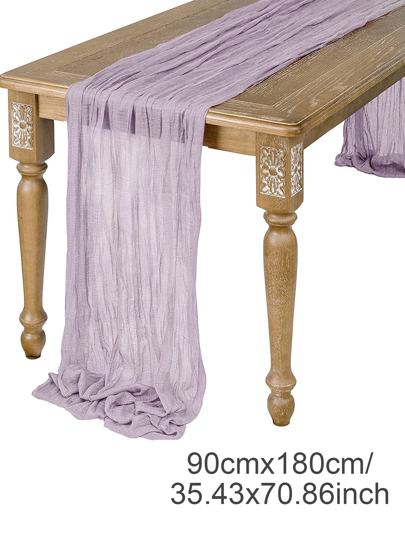 Sage Semi-Sheer Gauze Table Runner for Elegant Dining - Smarsty