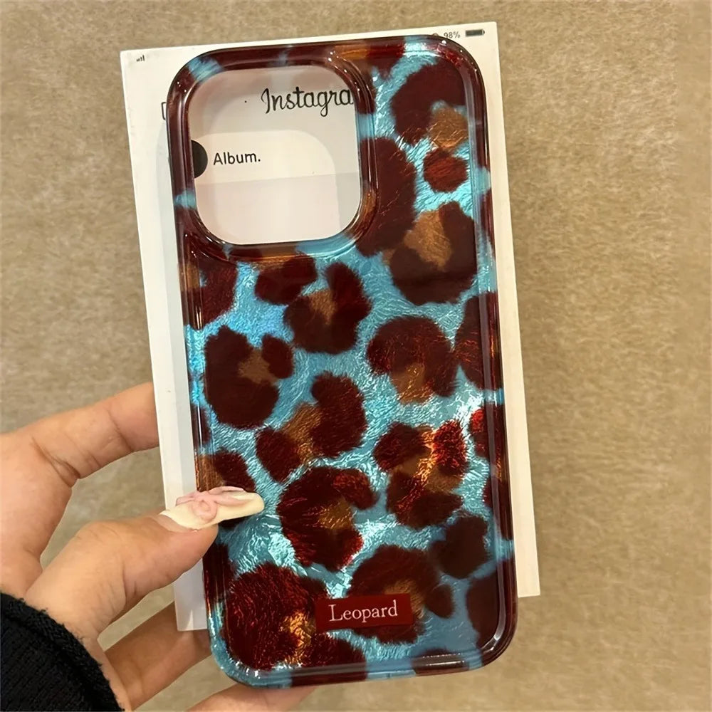 Leopard Print Shockproof Phone Case For iPhone Matte Finish - Smarsty