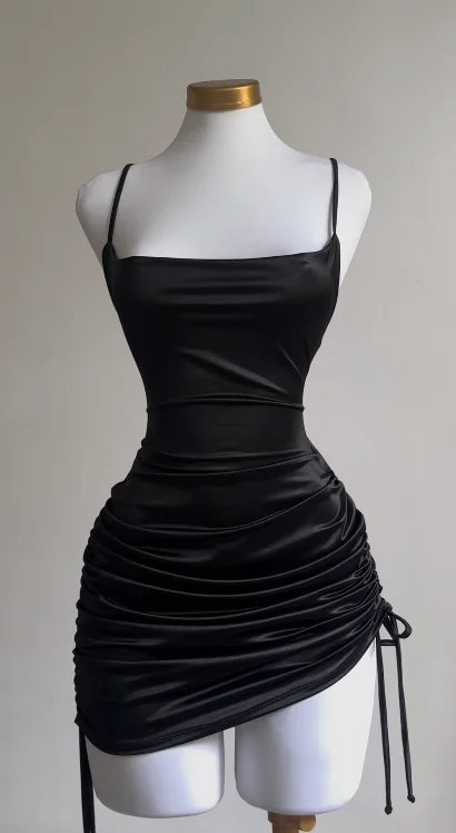 2024 Europe and the United States explosive new cross-border dress summer high sense lace-up sexy halter spice bag hip skirt - Smarsty