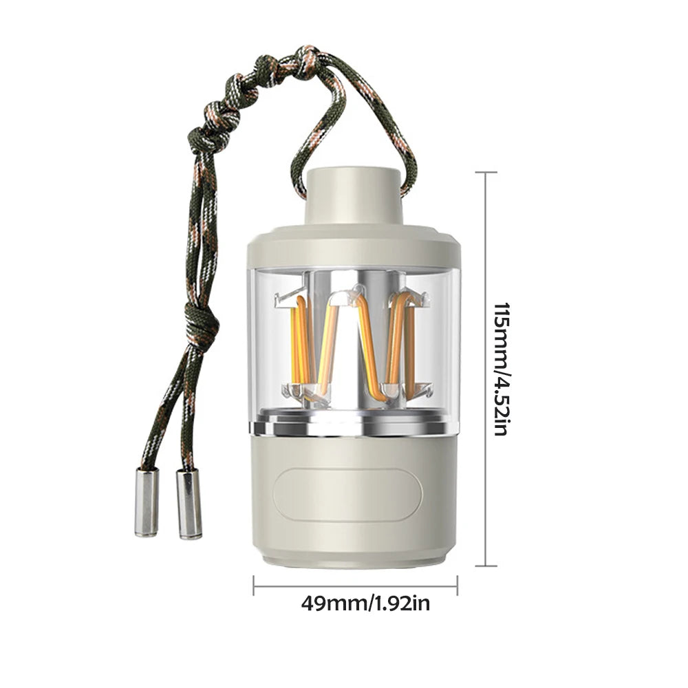 LED Camping Lantern Rechargeable Portable Flashlight Work Light 5 Modes Hanging Tent Lamp 8 Light Filaments Outdoor by Smarsty