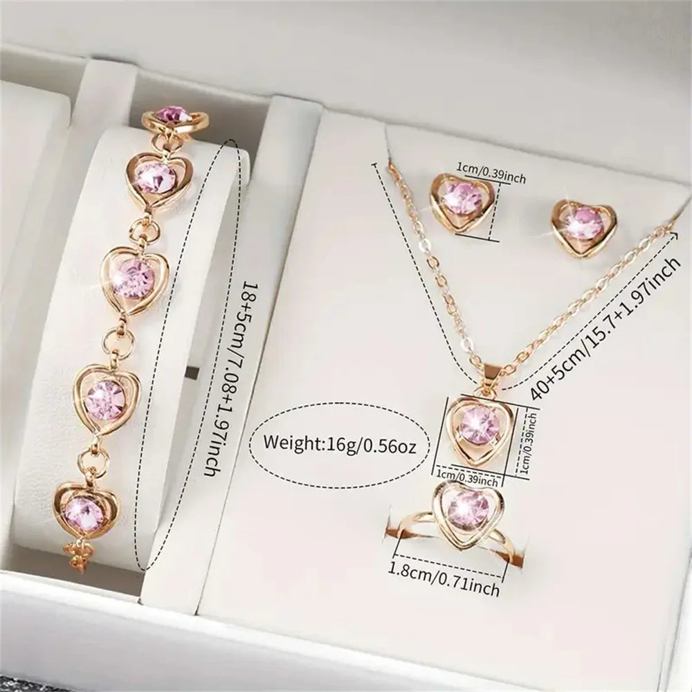 6PCS Women's Quartz Watch Set with Leather Band - Smarsty