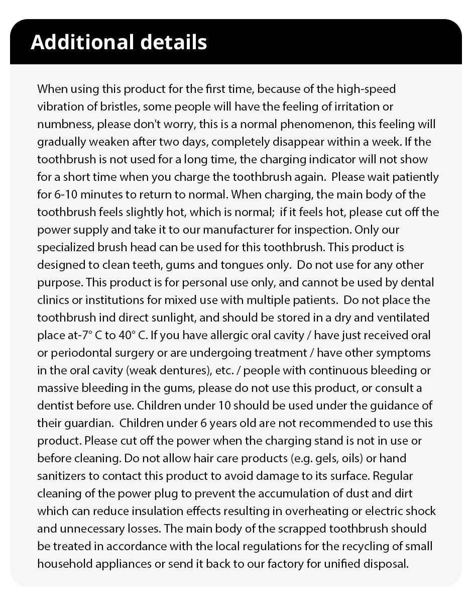 Jianpai Waterproof Acoustic Electric Toothbrush with 5 Gear Modes - Smarsty