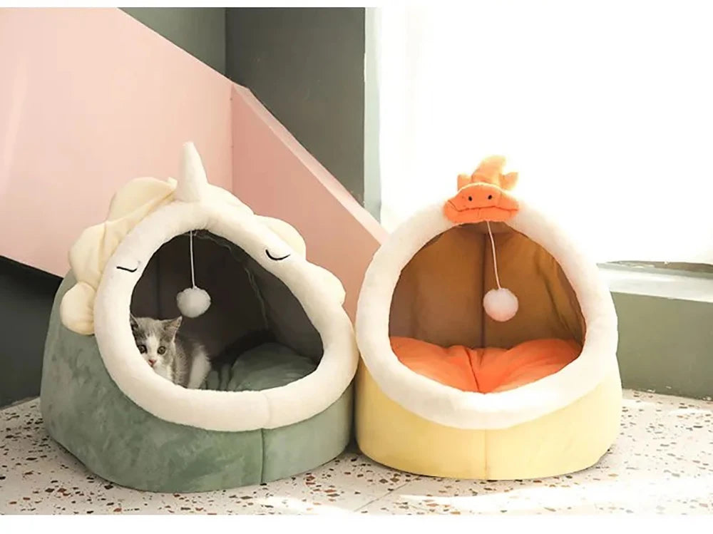 Deep Sleep Cat Bed with Cute Ear Design - Smarsty