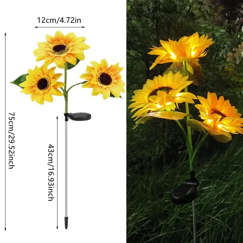 Solar LED Sunflower Outdoor Lawn Light for Garden Decor - Smarsty