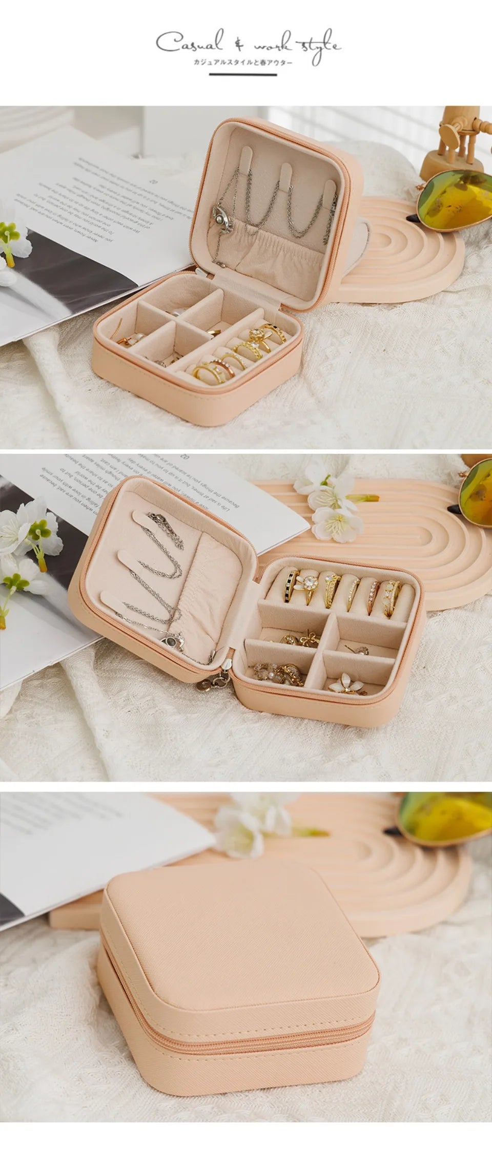 Portable Jewelry Organizer Case for Travel Storage - Smarsty