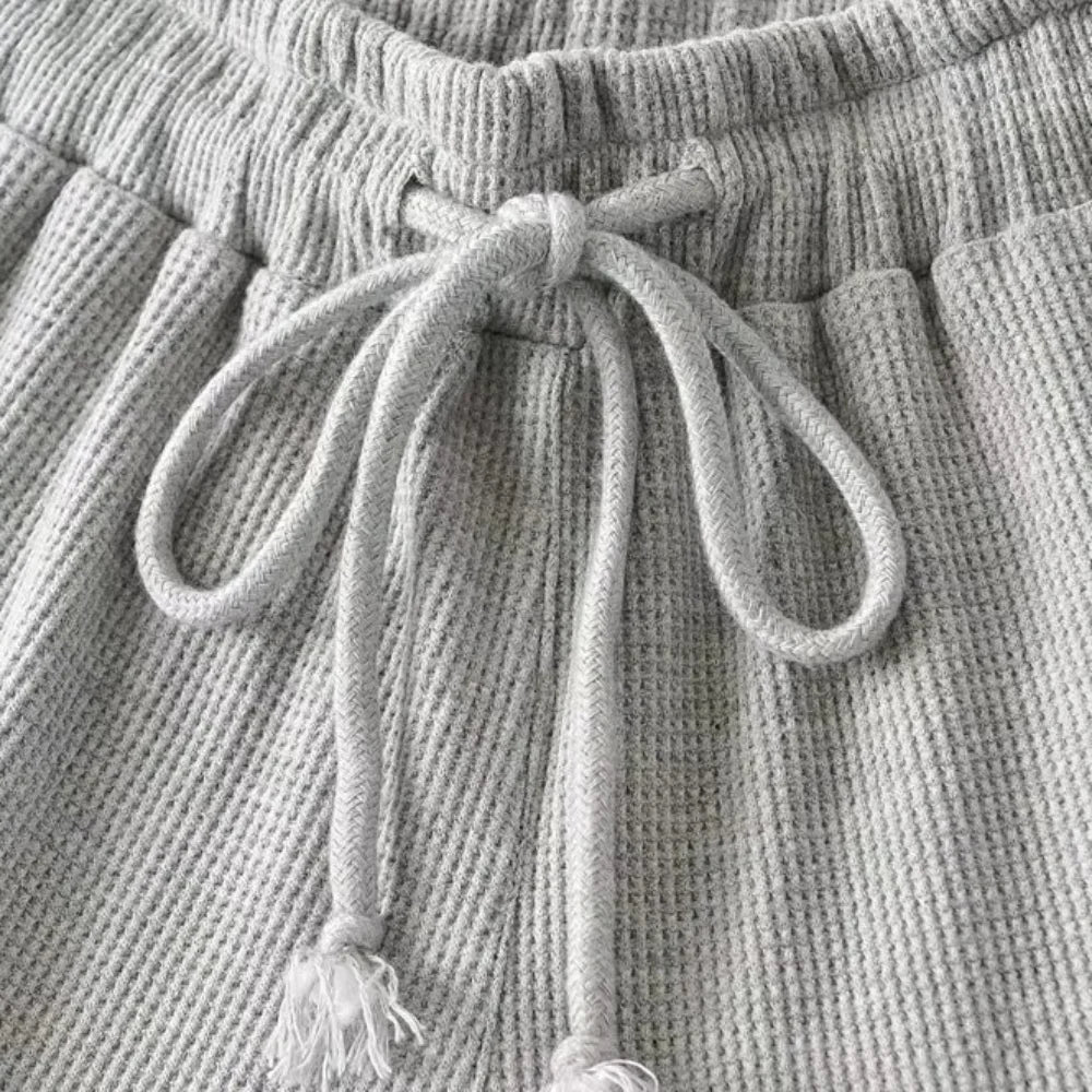 Casual Elastic-waisted Sweatpants Fashion Y2K Summer Waffle Shorts High Waist Lace Hot Pants Women
