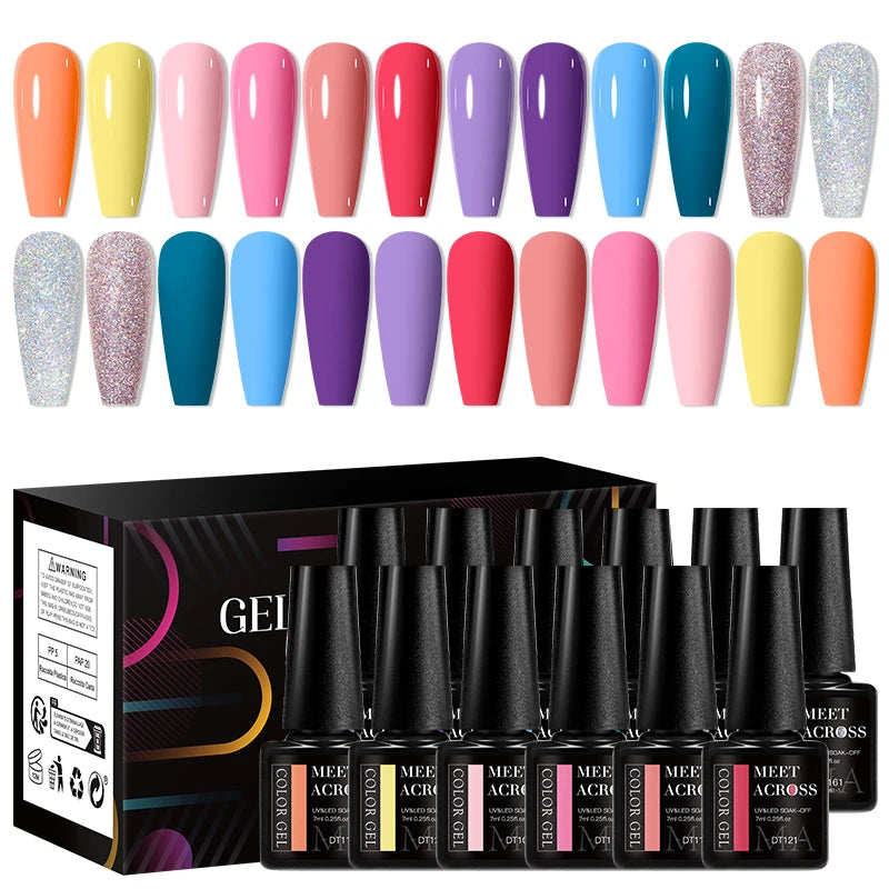 12Pcs Macaron Gel Nail Polish Set For Long Lasting Manicure - Smarsty