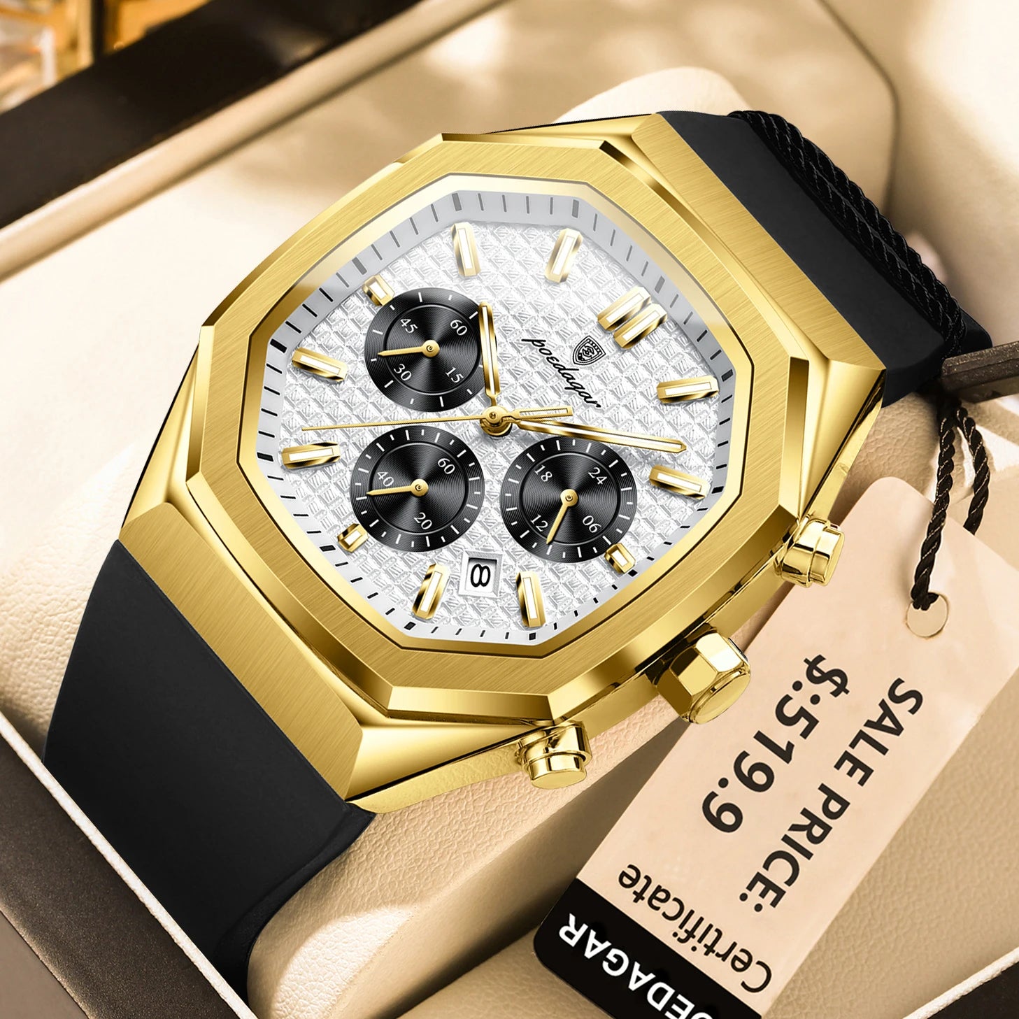 Waterproof Luminous Chronograph Watch for Men - Smarsty