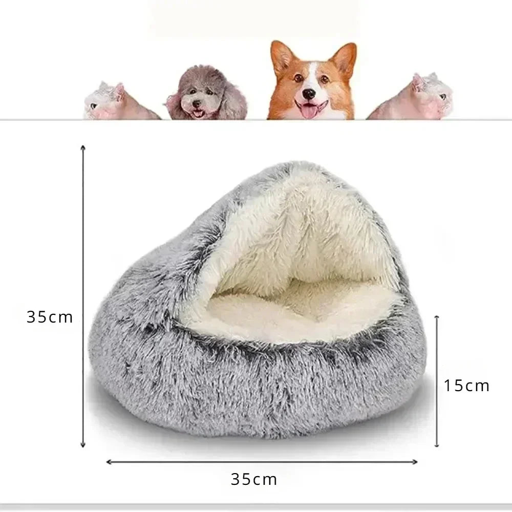 Cozy Plush Cat Bed for Warm Comfortable Sleep - Smarsty