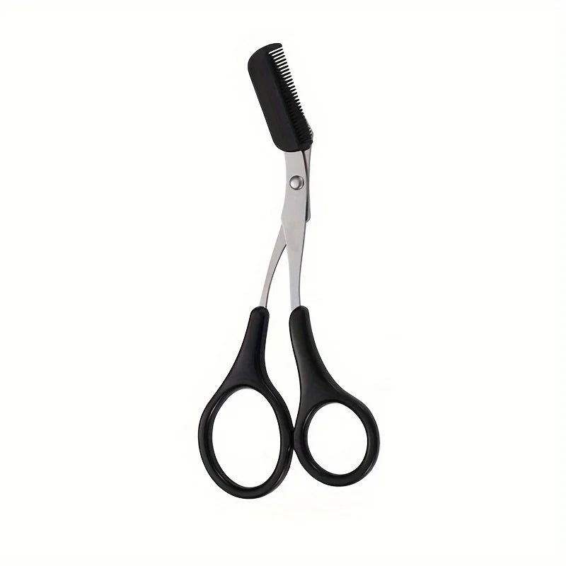 Stainless Steel Eyebrow Trimmer Scissors for Precise Shaping - Smarsty