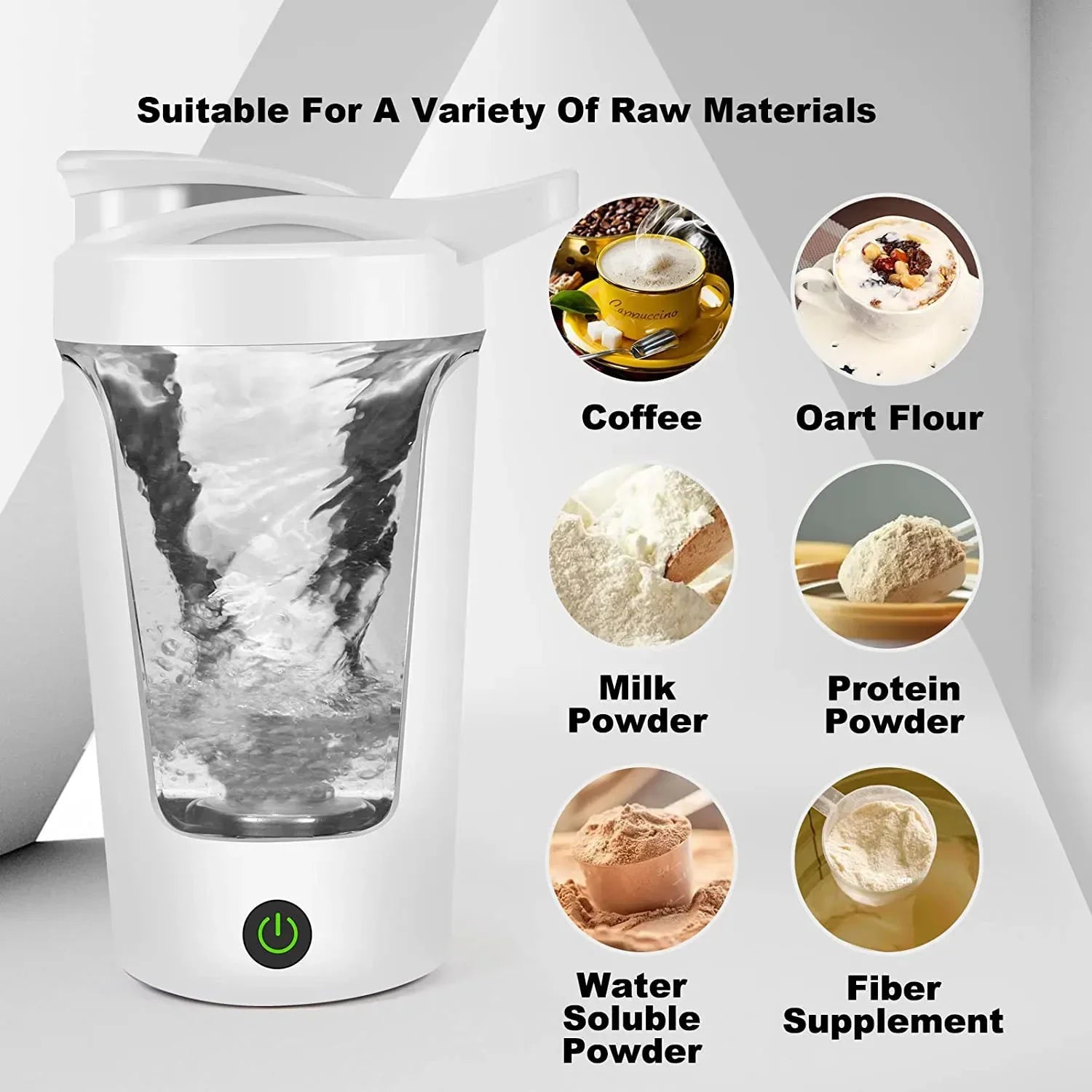 450ml Blenders Cup Electric Mixing Cup Portable Protein Powder Shaker Bottle Mixer For Travel Home Office Kitchen Tools by Smarsty