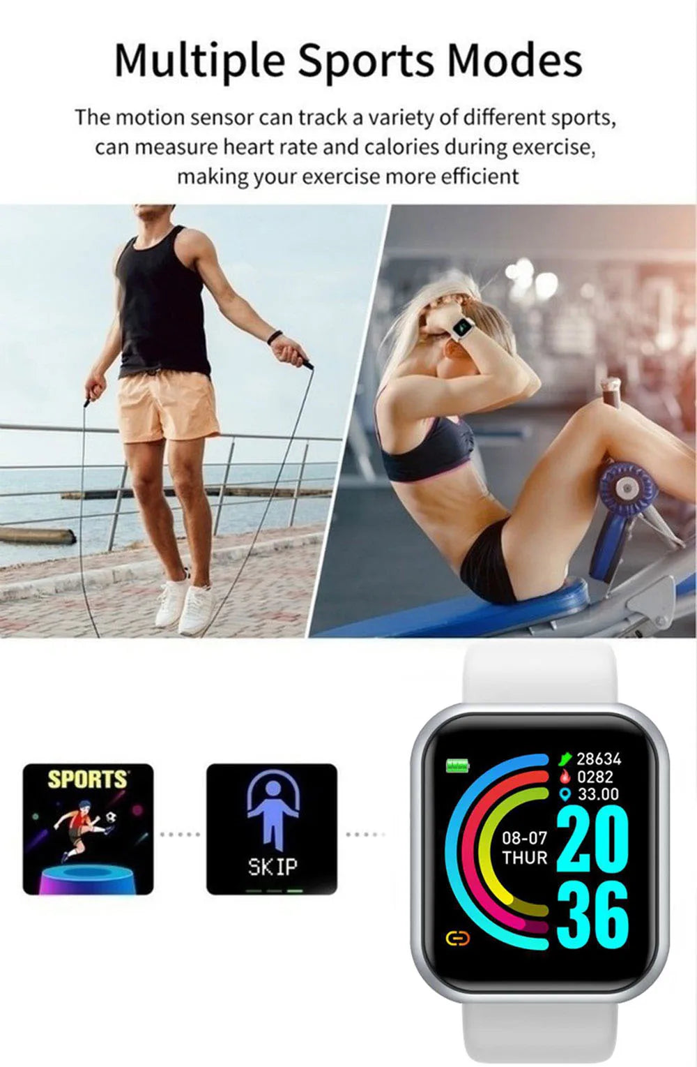 Multifunctional Bluetooth Smart Watch for Fitness Tracking - Smarsty