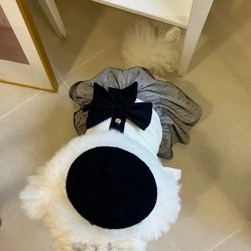 Luxury Summer Dog Dress with Bow and Lace - Smarsty