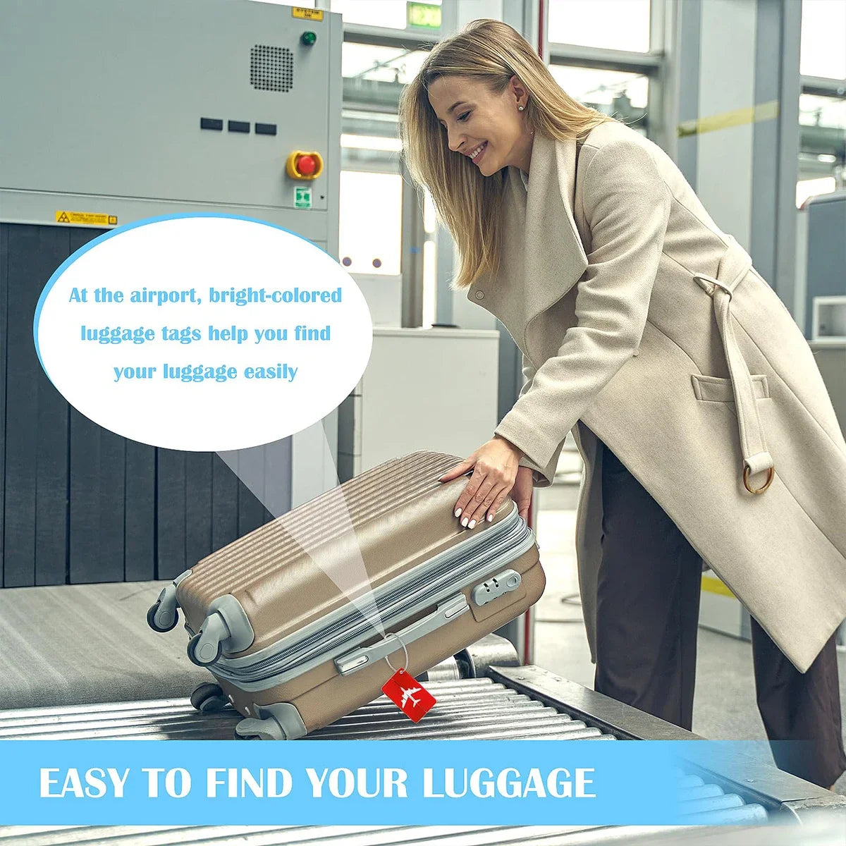 Aluminum Alloy Travel Luggage Tag Hanging Tag Suitcase Tag Plane With Name ID Cards Anti-lost Solid Color Travel Accessories - Smarsty