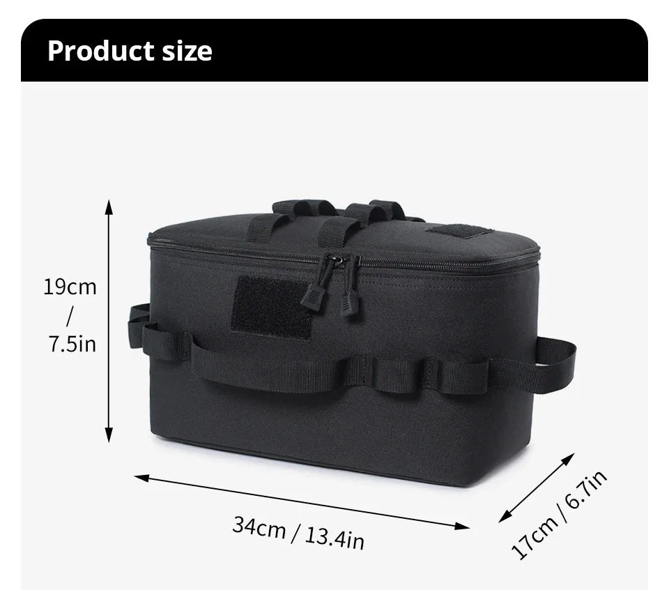 Outdoor Camping Gas Tank Storage Bag Large Capacity Ground Nail Tool Bag Gas Canister Picnic Cookware Utensils Kit Bag - Smarsty