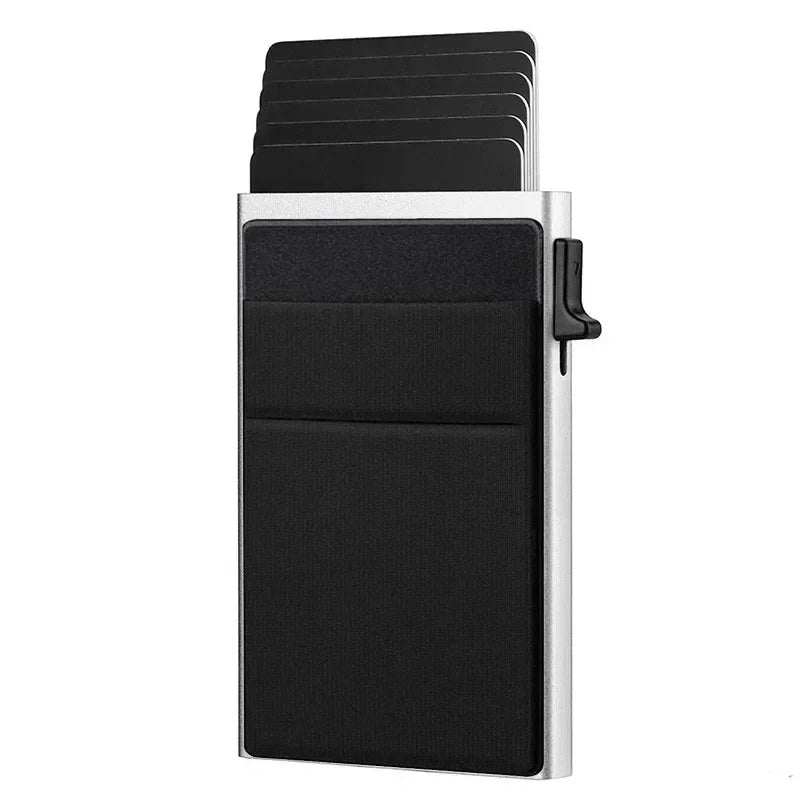 Anti Rfid Blocking Protected Magic ID Bank Credit Card Holder Men Thin Slim Minimalist Smart Magic Wallets Metal Cardholer Case